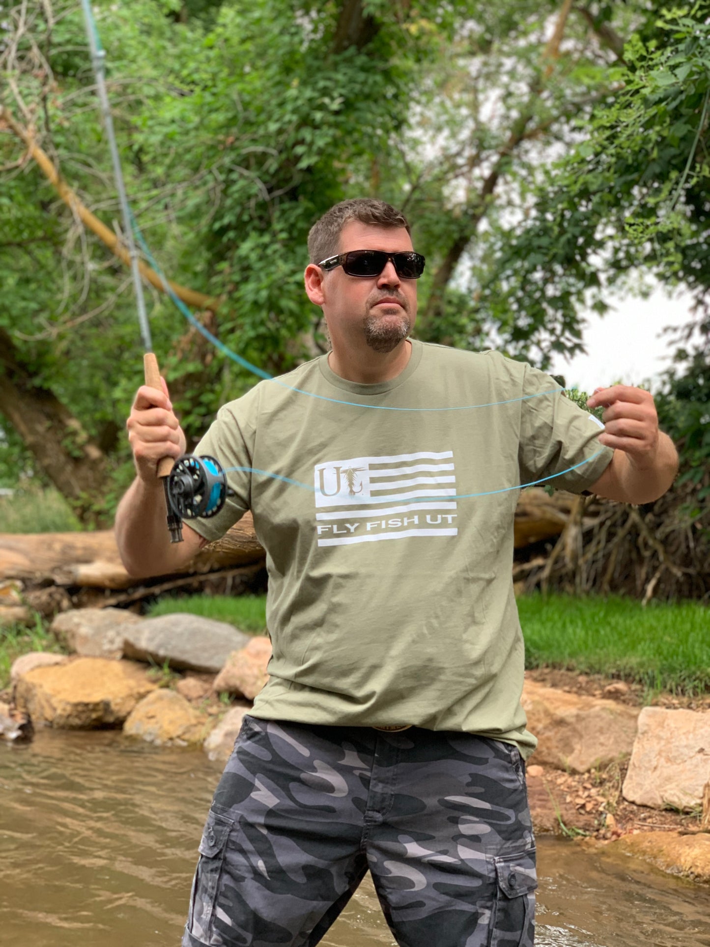 UT Flag Olive Green Short Sleeve T