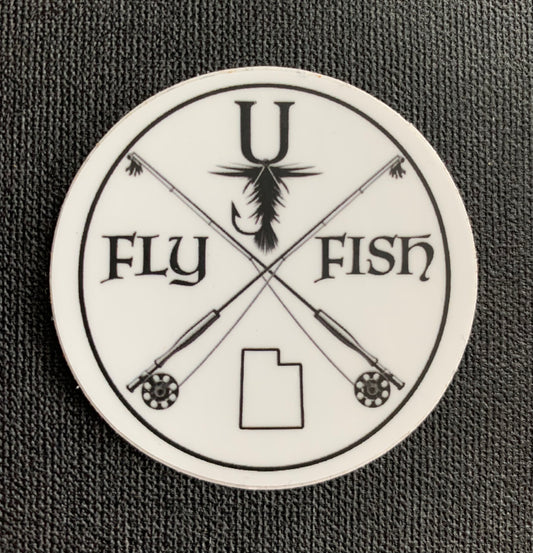 Fly Fish UT Die Cut Sticker