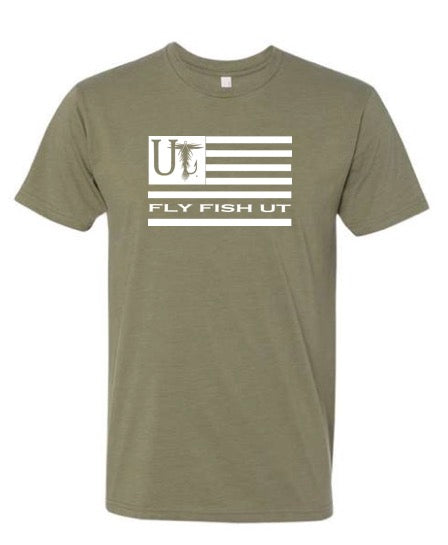 UT Flag Olive Green Short Sleeve T